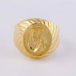 Anillo Sello Jesucristo 3.7g / T8 1/2 Oro Amarillo 18K