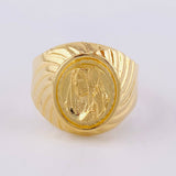 Jesus Christ Signet Ring 3.9g / T10 Yellow Gold 18K