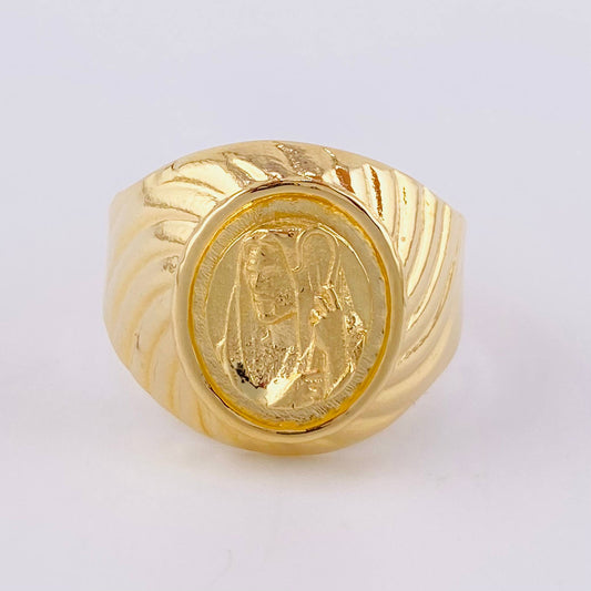 Anillo Sello Jesucristo 3.9g / T10 3/4 Oro Amarillo 18K
