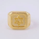 Star of David Signet Ring 3.45g / T9 3/4 18K Yellow Gold
