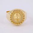 Anillo Sello Bordeado León 3.9g / T11 1/4 Oro Amarillo 18K