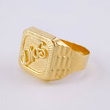 God Signet Ring 3.55g / T10 1/2 Yellow Gold 18K
