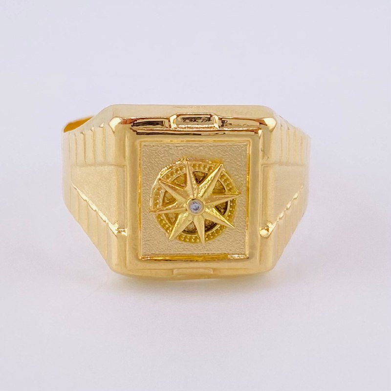 Cardinal Star Signet Ring 3.2g / T10 1/4 Yellow Gold 18K