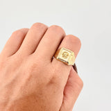 Cardinal Star Signet Ring 3.2g / T10 1/4 Yellow Gold 18K