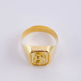 Horse Signet Ring 3.9g / T11 Yellow Gold 18K