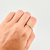Anillo Solitario Seis Garras Esmeralda 6pts 0.9g / T6 3/4 Oro Amarillo 18K