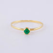 Solitaire Embraced Emerald Ring 8pts 0.8g / T6 Yellow Gold 18K