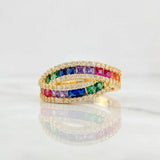 Cross Channel Ring 4.45g / T7 Yellow Gold 18K