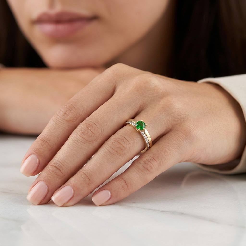 Solitaire Churumbela Ring 2.65g / T6 3/4 Yellow Gold 18K