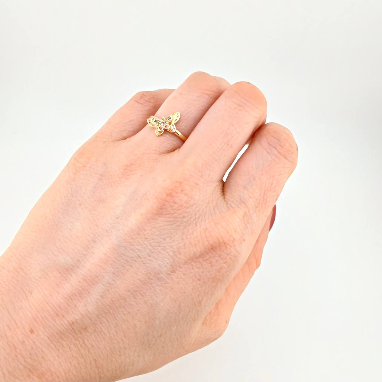 Anillo Mariposa 2.05g / T6 1/2 Oro Amarillo 18K