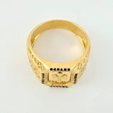 Anillo Cruz Bordeada 8g / T10 3/4 Oro Amarillo 18K