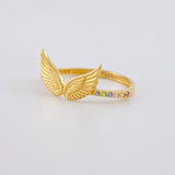 Angel Wings Ring 1.4g / T6 Yellow Gold 18K