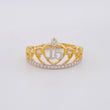 Crown Ring 15's 2.05g / T6 Two-Tone Yellow White Gold 18K