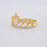 Crown Ring 15's 2.05g / T6 Two-Tone Yellow White Gold 18K