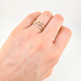 Crown Ring 15's 2.05g / T6 Two-Tone Yellow White Gold 18K