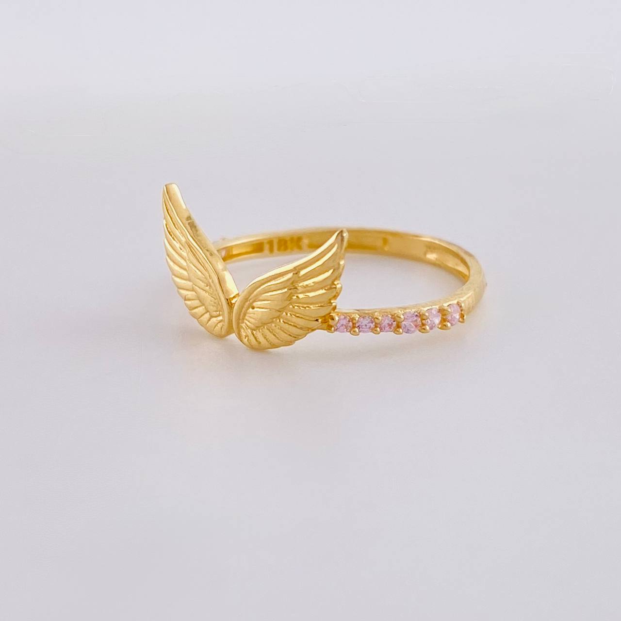 Angel Wings Ring 1.3g / Size 4 3/4 Yellow Gold 18K