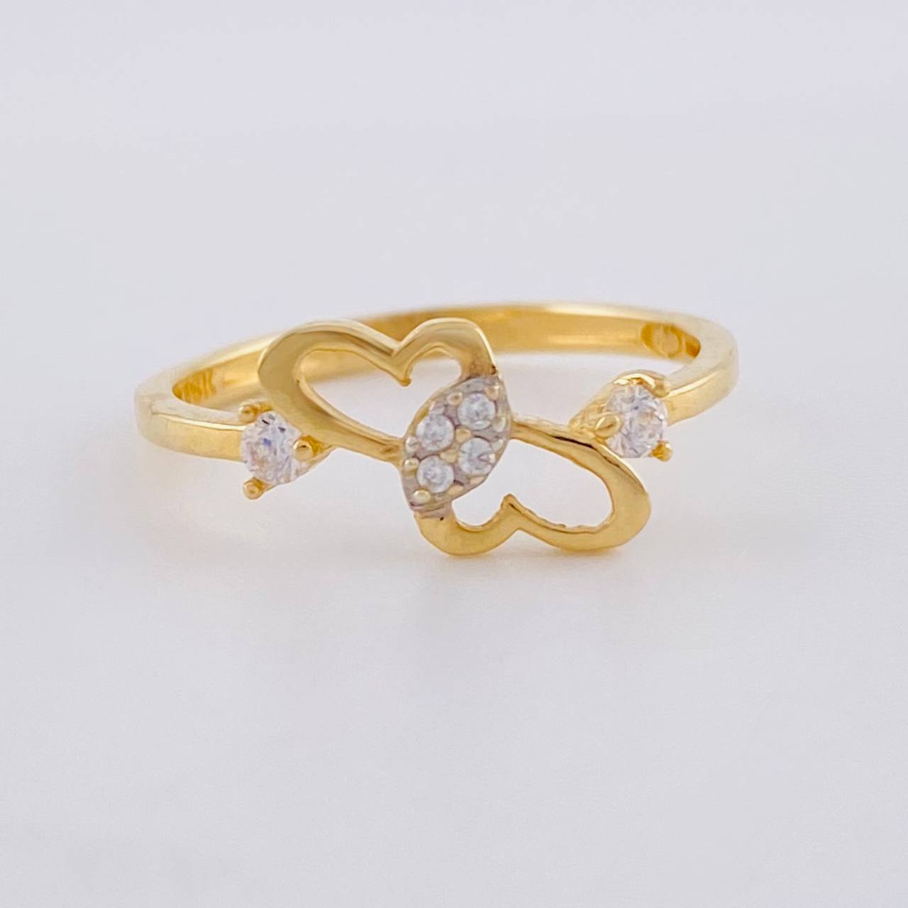 Intertwined Heart Ring 1.4g / T4 1/2 Yellow Gold 18K