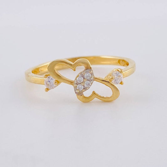 Intertwined Heart Ring 1.4g / T4 1/2 Yellow Gold 18K
