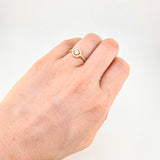 Round Halo Ring 2.3g / Size 5 1/4 Yellow Gold 18K