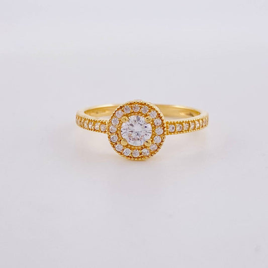 Halo Basket Ring 2.15g / T5 3/4 Yellow Gold 18K
