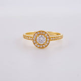 Halo Basket Ring 2.15g / T5 3/4 Yellow Gold 18K