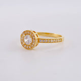 Halo Basket Ring 2.15g / T5 3/4 Yellow Gold 18K