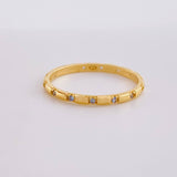 Churumbela Ring with Cubic Zirconia 1.4g / Size 6 Yellow Gold 18K