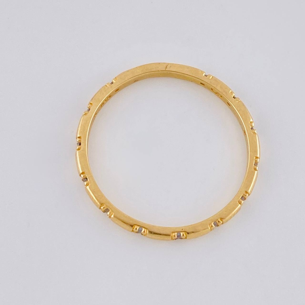 Churumbela Ring with Cubic Zirconia 1.4g / Size 6 Yellow Gold 18K