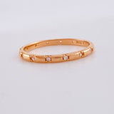 Churumbela Ring with Cubic Zirconia 1.5g / Size 6 Rose Gold 18K
