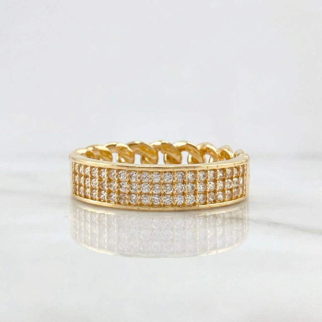 Cuban Ring Half Dense 3.7g / T7 3/4 Yellow Gold 18K