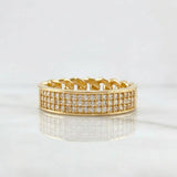 Cuban Ring Half Dense 3.7g / T7 3/4 Yellow Gold 18K