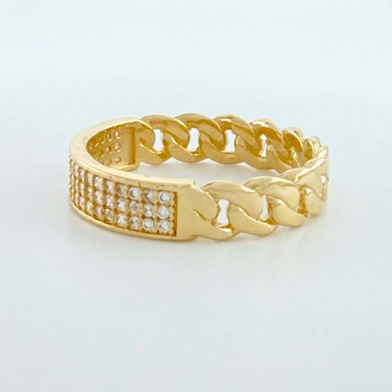 Cuban Ring Half Dense 3.7g / T7 3/4 Yellow Gold 18K