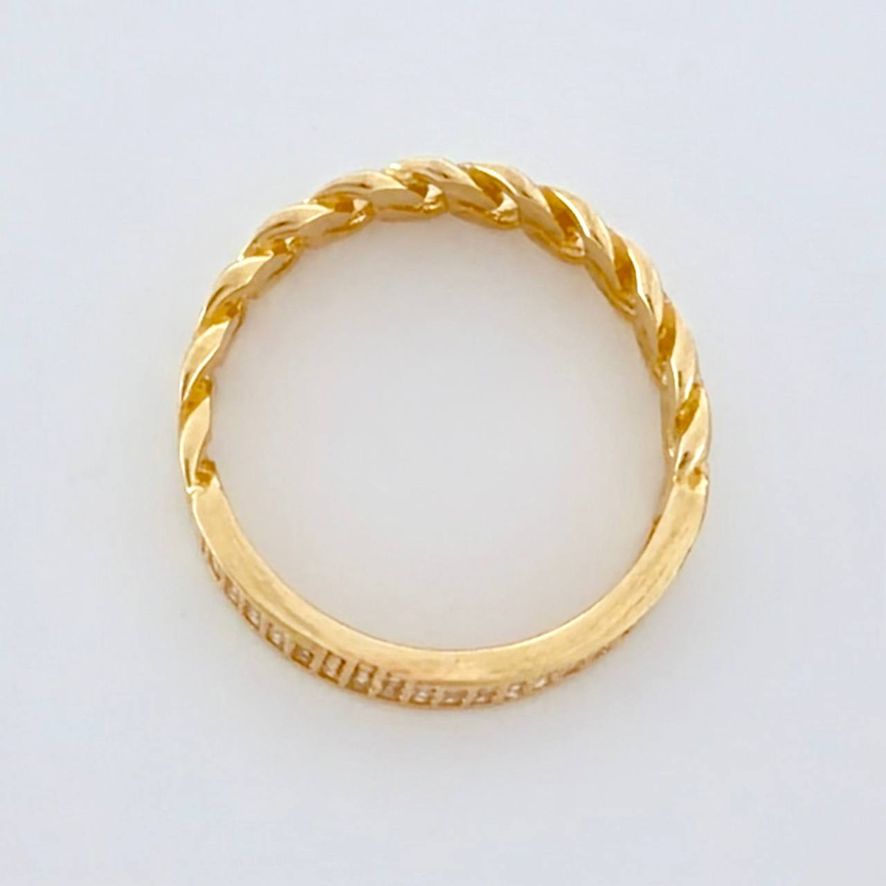 Cuban Ring Half Dense 3.7g / T7 3/4 Yellow Gold 18K