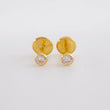 Stud Earrings Bezel 0.4g / in / 2.8mm Yellow Gold 18K