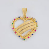 Pendant Heart Family 3.35g / 1 1/4 in 18K Yellow Gold