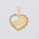 Pendant Heart Family 3.35g / 1 1/4 in 18K Yellow Gold