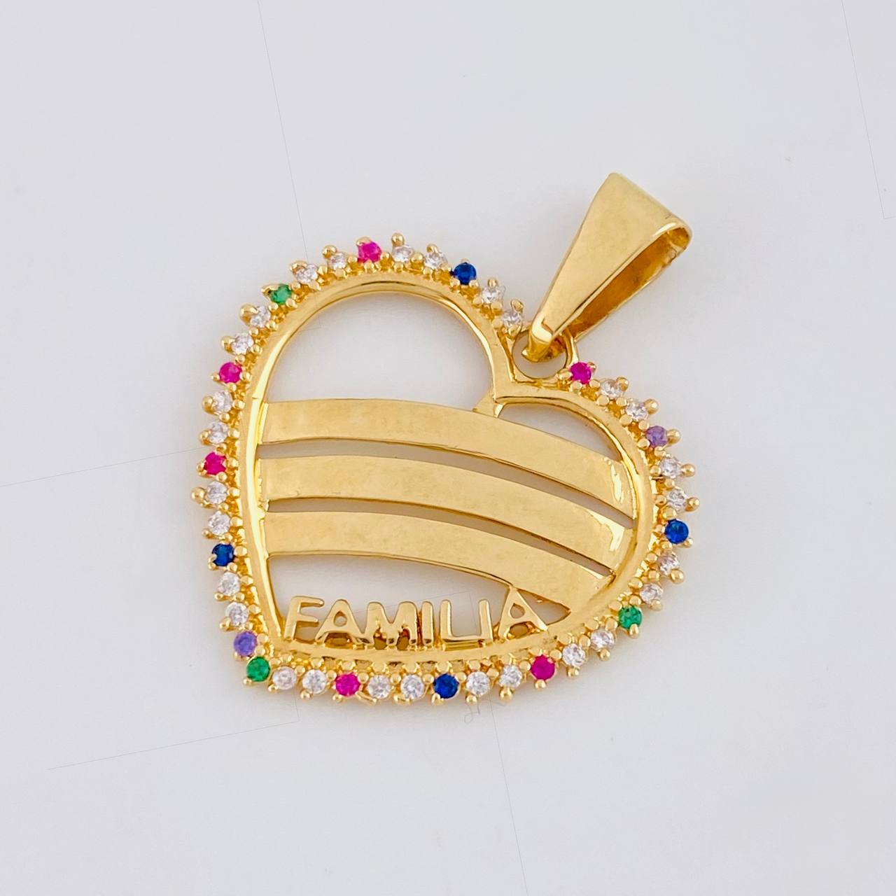 Pendant Heart Family 3.35g / 1 1/4 in 18K Yellow Gold