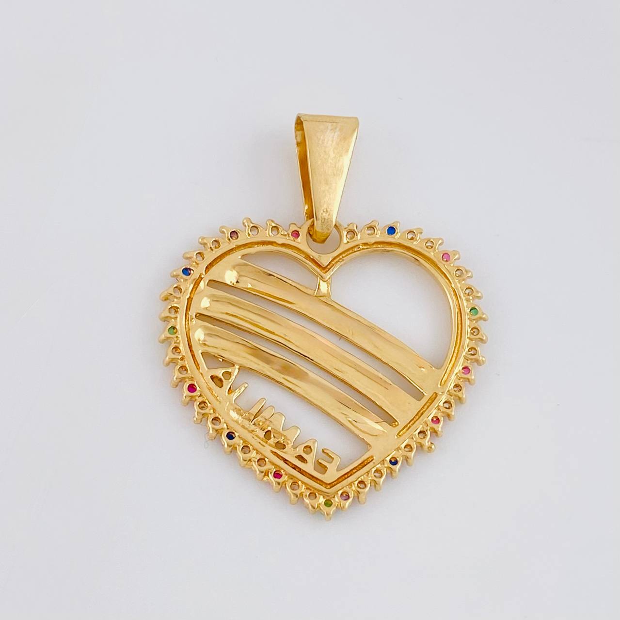 Pendant Heart Family 3.35g / 1 1/4 in 18K Yellow Gold