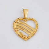 Pendant Heart Family 3.35g / 1 1/4 in 18K Yellow Gold