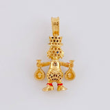 Dije Pato Bolsas Dinero 6g / 1 1/2 in Dos Oros Amarillo Blanco 18K