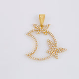 Fantasy Moon Pendant 3.6g / 1 1/2 in 18K Yellow Gold