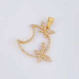 Fantasy Moon Pendant 3.6g / 1 1/2 in 18K Yellow Gold