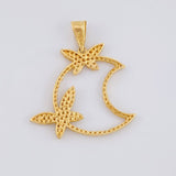 Fantasy Moon Pendant 3.6g / 1 1/2 in 18K Yellow Gold