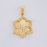 Pendant Lotus Flower 3.15g / 1 1/4 in 18K Yellow Gold