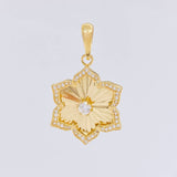 Dije Flor de Loto 3.45g / 1 1/4 in Oro Amarillo 18K