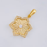 Dije Flor de Loto 3.45g / 1 1/4 in Oro Amarillo 18K