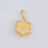 Pendant Lotus Flower 3.15g / 1 1/4 in 18K Yellow Gold
