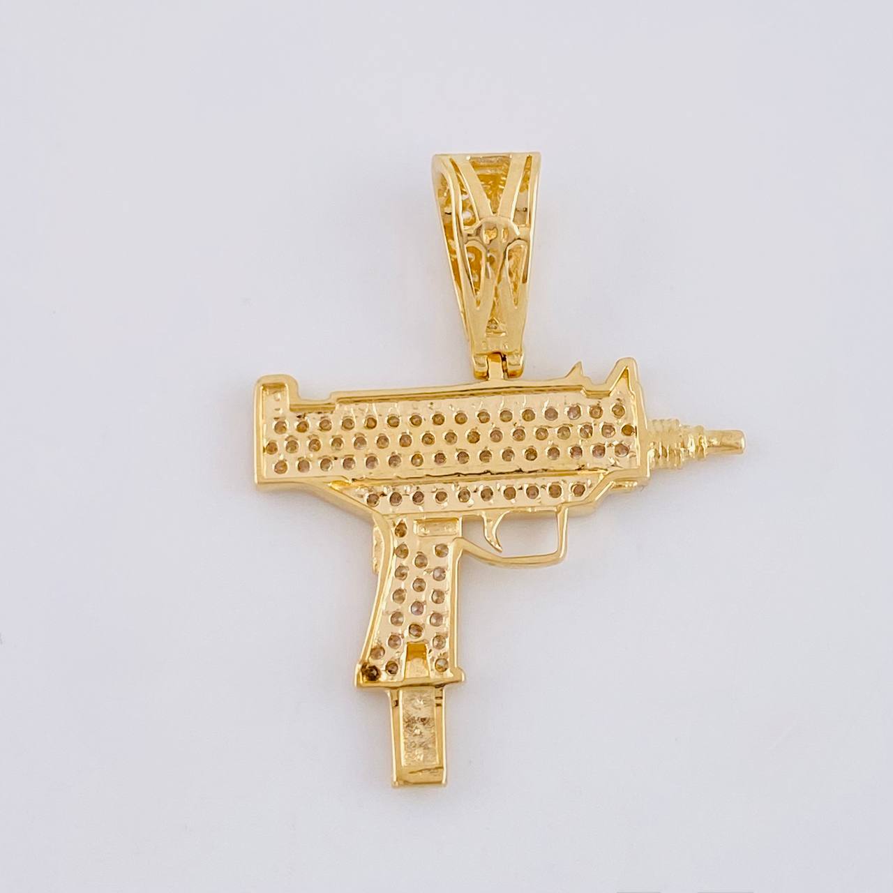 Dije Arma Mini Uzi 3.6g / 1 1/2 in Oro Amarillo 18K