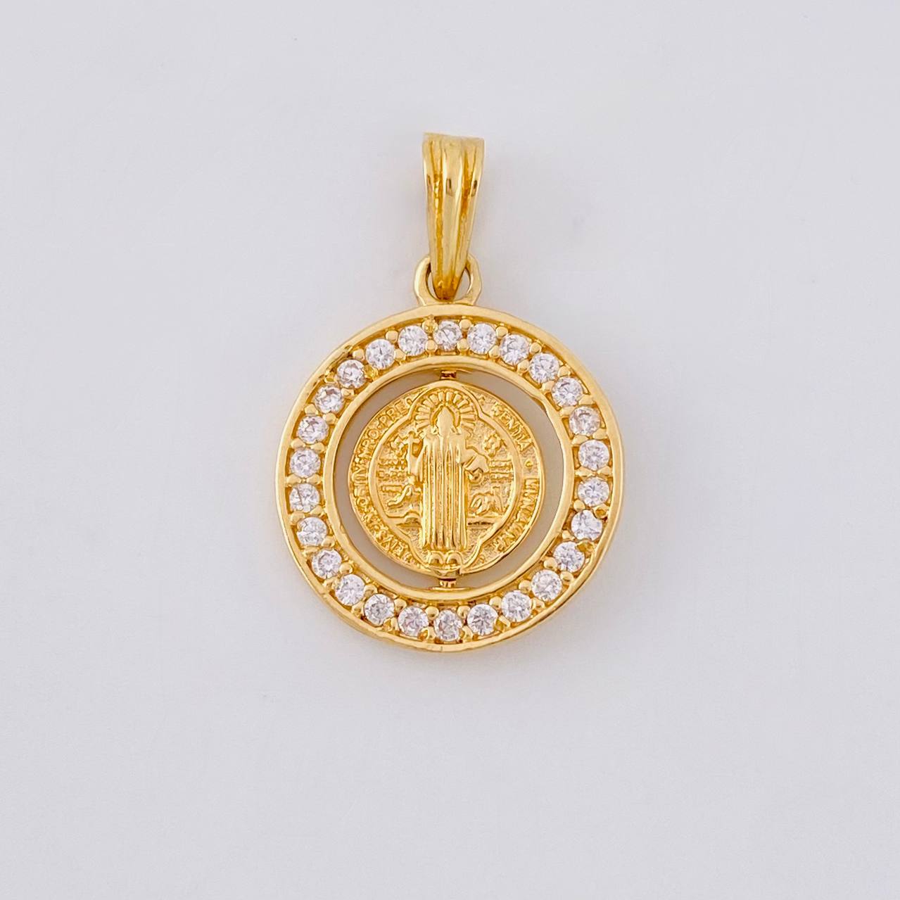 Dije San Benito Móvil 2g / 3/4 in Oro Amarillo 18K