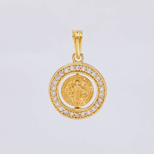 Dije San Benito Móvil 2g / 3/4 in Oro Amarillo 18K